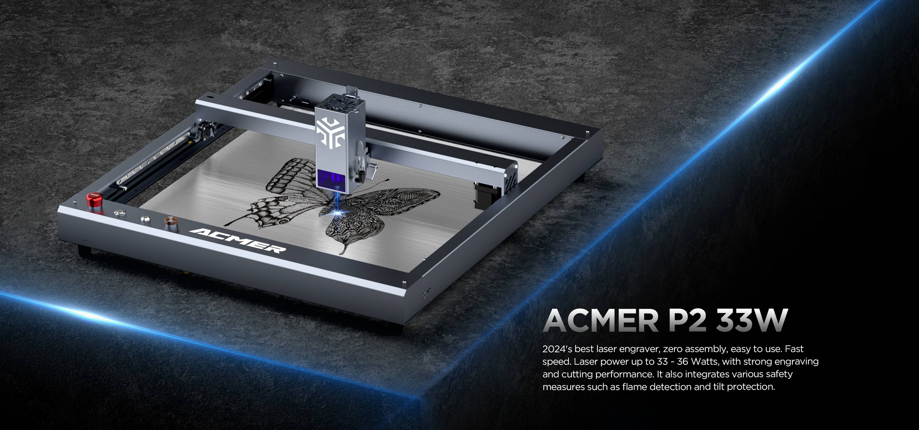 2024 Best 33W Laser Engraving Machine-ACMER P2